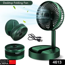 4613 Telescopic Electric Desktop Fan, Height Adjustable, Foldable & Portable for Travel/Carry | Silent Table Top Personal Fan for Bedside, Office Table