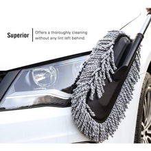 4749 Car Duster, Long Retractable/Soft/Non-Slip/Handle Multipurpose Microfiber Wash Brush Vehicle Interior and Exterior Cleaning Kit with for Car, Boats or Home