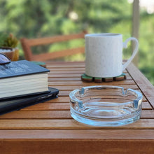 4061 Glass Classic Crystal Quality Cigar Cigarette Ashtray Round Tabletop for Home Office Indoor Outdoor Home Decor