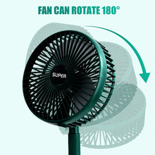 4613 Telescopic Electric Desktop Fan, Height Adjustable, Foldable & Portable for Travel/Carry | Silent Table Top Personal Fan for Bedside, Office Table