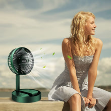 4613 Telescopic Electric Desktop Fan, Height Adjustable, Foldable & Portable for Travel/Carry | Silent Table Top Personal Fan for Bedside, Office Table