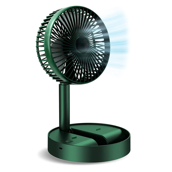 4613 Telescopic Electric Desktop Fan, Height Adjustable, Foldable & Portable for Travel/Carry | Silent Table Top Personal Fan for Bedside, Office Table