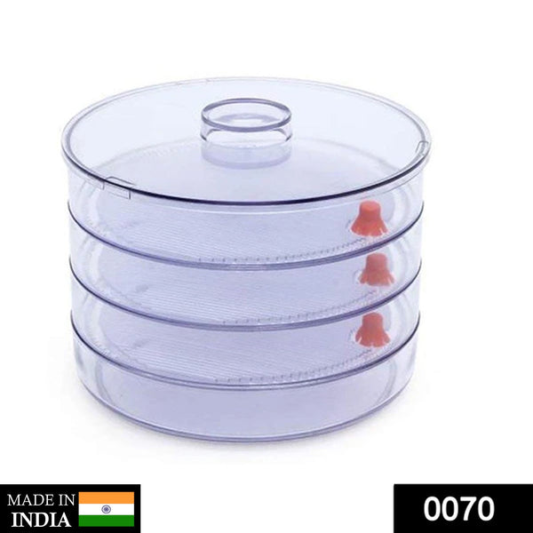070 Plastic 4 Compartment Sprout Maker, White LetZcart