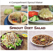 070 Plastic 4 Compartment Sprout Maker, White LetZcart