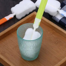 8857 Sponge Cleaning Brush Kitchen Tool Bottle Soft Brush for Dishes| Cleaning Brush Cleaner with Plastic Long Handle, Soft Dish Washing Foam Cleaning Brushes For Cups Mugs Kettles Wine Glasses and Baby Bottles (1 Pc)