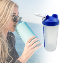 12592 2 In1 Pill Shaker Cup Vitamin Holder Water Bottle with Pill Holder Daily Medicine Planner Shaker Water Bottle pillboxes Organizer pre Workout Shaker Fitness pp Bracket Portable (600 ML)
