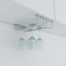 5266 Wine Glass Holder Hanging Drinking Glasses Stemware Rack Under Cabinet Storage Organizer Double Row For Baar & cafes Use 