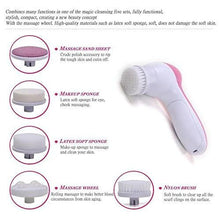 340 -5-in-1 Smoothing Body & Facial Massager (Pink) LetZcart