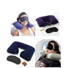 505 -3-in-1 Air Travel Kit with Pillow, Ear Buds & Eye Mask LetZcart WITH BZ LOGO