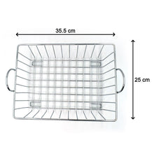 2743 SS Square Basket Stand used for holding fruits as a decorative and using purposes in all kinds of official and household places etc. 