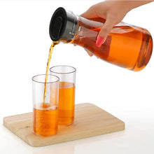 2252 1 Litre Water Juice Milk Jug with Lid Transparent (Multi Colour) 