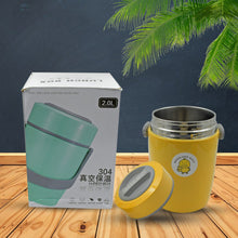 5772 HEAVY LEAK-PROOF STAINLESS STEEL LUNCH BOX/ TIFFIN BOX, 2 COMPARTMENT, FOOD BOX FOR THERMAL CONTAINER FOR FOOD STAINLESS STEEL FOR STUDENT FOR WORK FOR TRAVEL (2 LTR.)