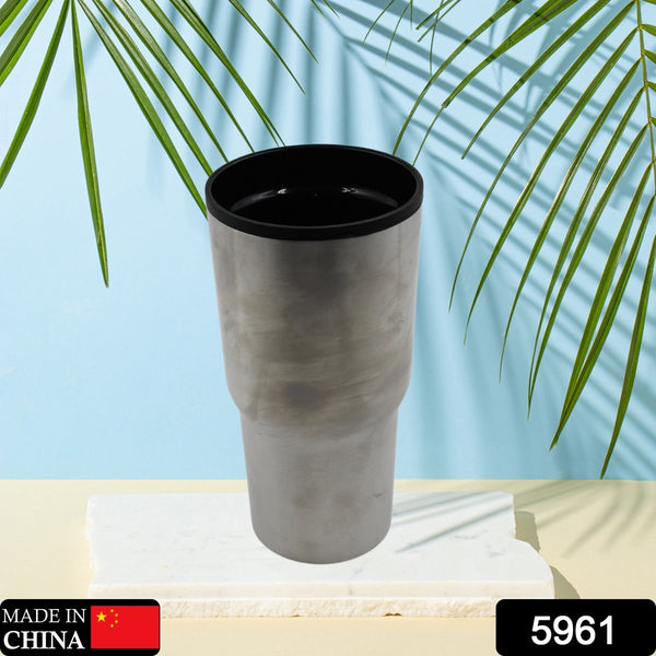 5961  STAINLESS STEEL VACUUM GLASS INSULATED GLASS COFFEE CUPS DOUBLE WALLED TRAVEL MUG, CAR COFFEE MUG (Without Lid)
