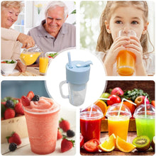 5841 2 In1 Portable Crusher Juicer With Handle & Straw for Smoothie Sipper USB Rechargeable (340 ml) 6 Stainless Steel Blades Compact Juicer Mixer, Juicer Portable Fresh Juice Blender Portable Electric Juicer ( 340 ML )