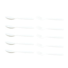 2422 Dinnerware Cutlery Premium Plastic Spoon And Fork Set - 10 pcs 
