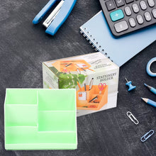 4521 Stationary Holder Desk Organizer Space Saver Storage Stand Pen, Pencil Holder Multi Compartments Stationery Holder ( Color Box ) 